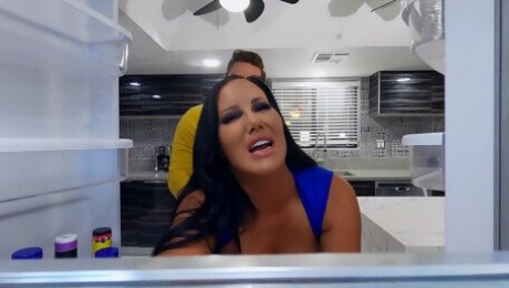 Hardcore fucking in the kitchen with MILF maid Sybil Stallone