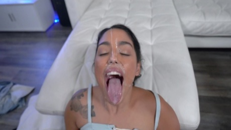 Hard sex for this thick Latina babe after a nice BJ