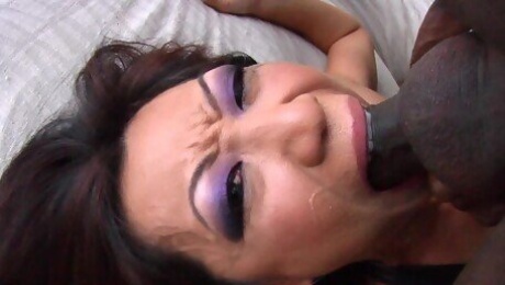 Asian female and gagged with sperm