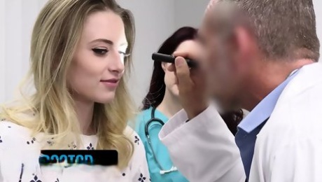 Perv Doctor - Redhead Nurse Helps Nervous Patient Kyler Quinn Relax And Prepare For Doctor's Exam