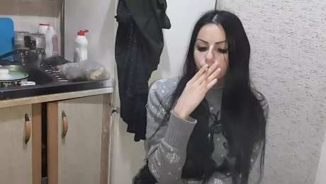 Girlfriend smokes and watches me have sex with another girl - Lesbian-illusion