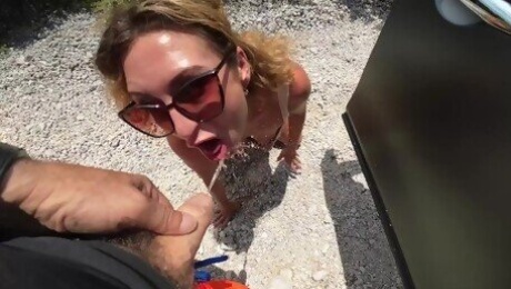 Julia North used as human toilet in public