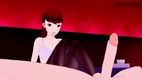 Kasumi Yoshizawa (Sumire Yoshizawa) and I have intense sex at a love hotel. - Persona 5 Hentai