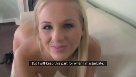 XXX casting sex video of young blonde Rebecca and a fake agent